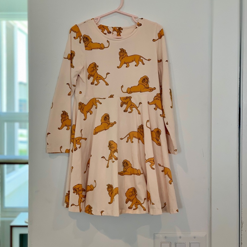 Disney Lion King Gold Tan Ruffled Tiered Casual Dress